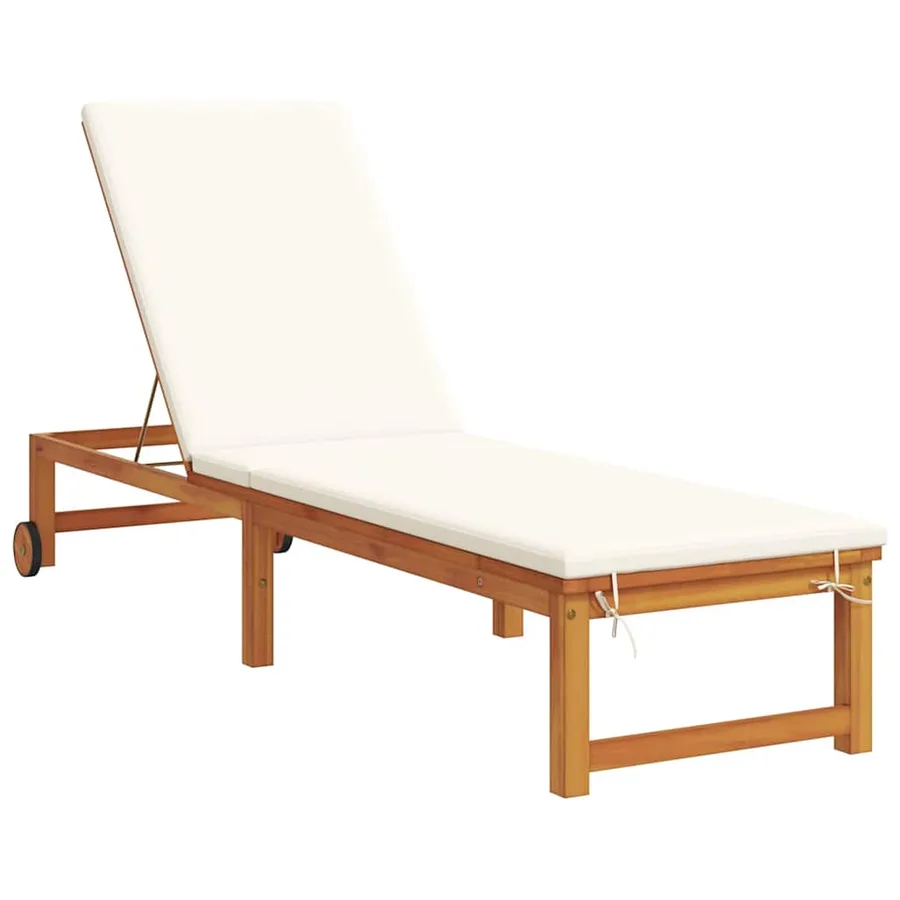 Transat 2 pcs Marron Bois d'Acacia Massif - 4