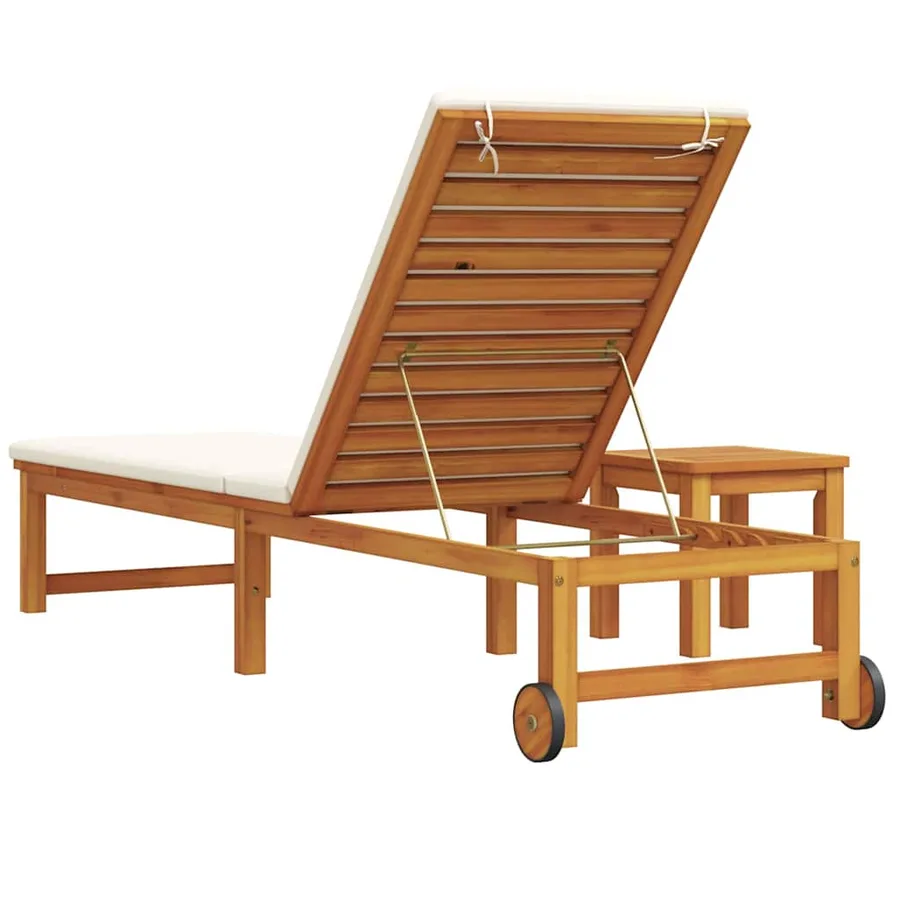 Transat 2 pcs Marron Bois d'Acacia Massif - 6