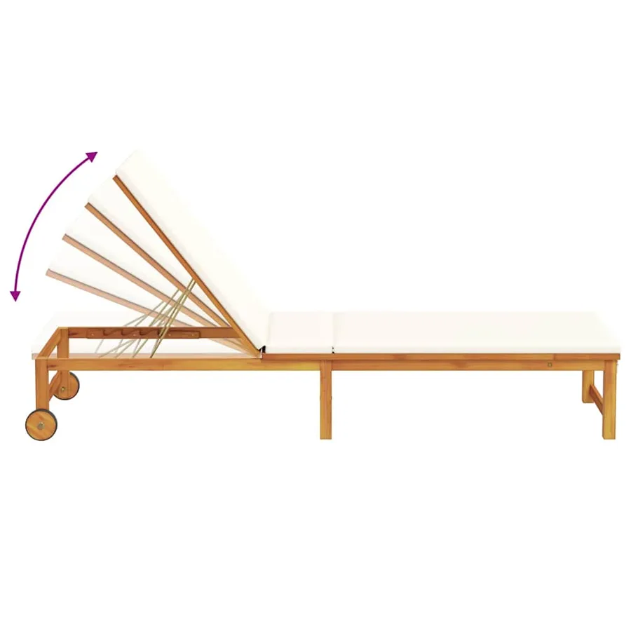 Transat 2 pcs Marron Bois d'Acacia Massif - 9