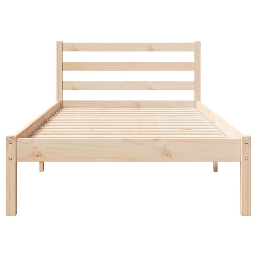 Cadre de lit Marron 215,5 x 105,5 x 69,5 cm Bois de Pin Massif - 5