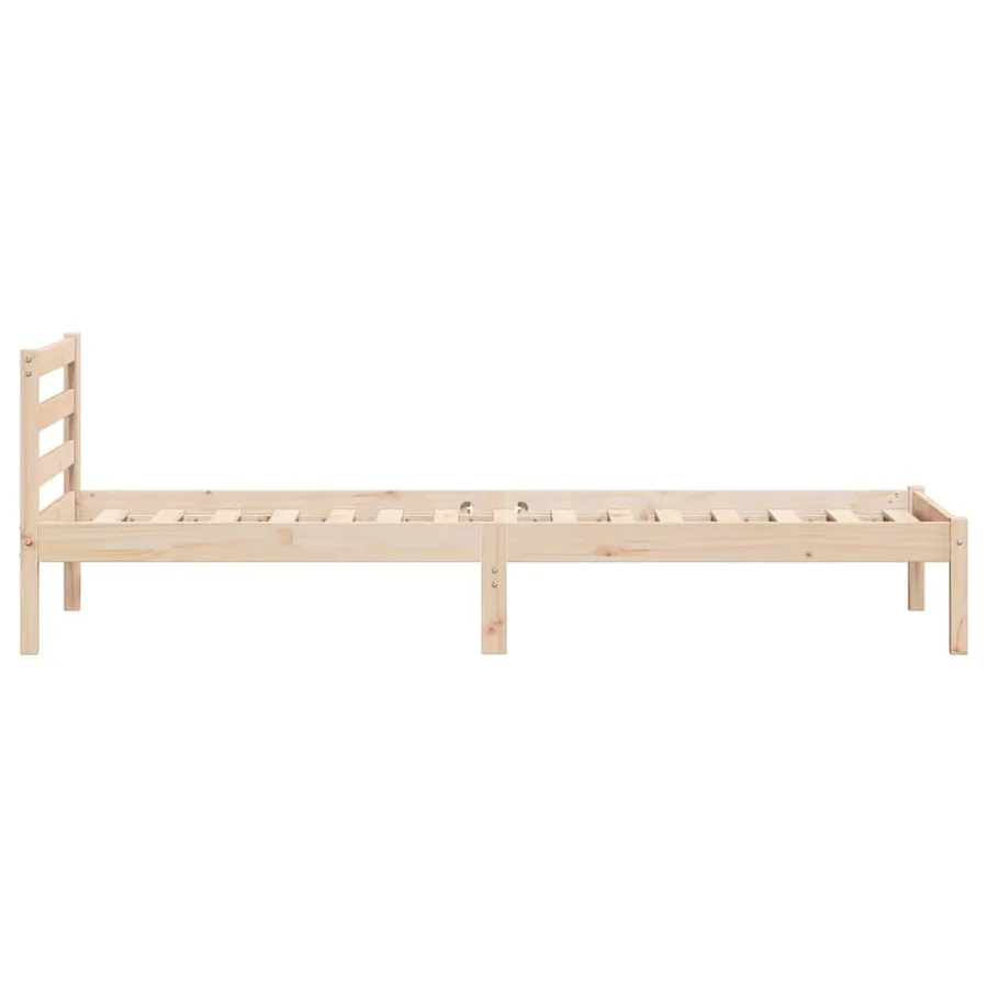 Cadre de lit Marron 215,5 x 105,5 x 69,5 cm Bois de Pin Massif - 6