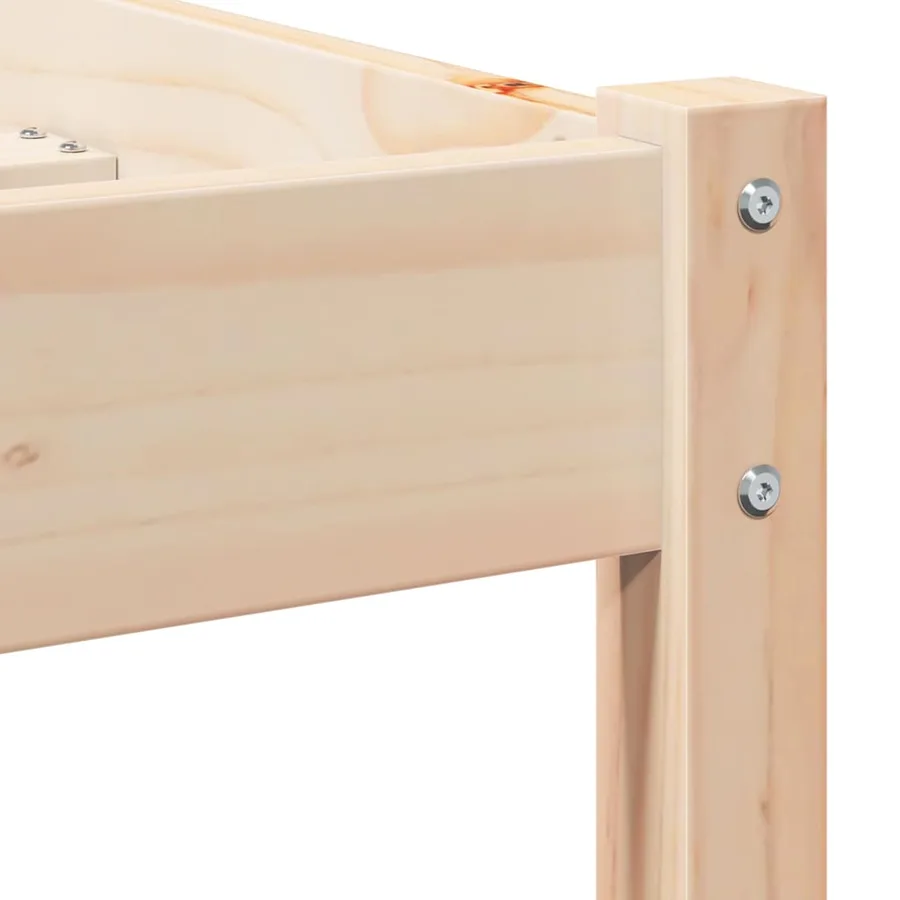 Cadre de lit Marron 215,5 x 105,5 x 69,5 cm Bois de Pin Massif - 7