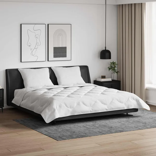 Couette avec oreiller 3 pcs Blanc Microfibre