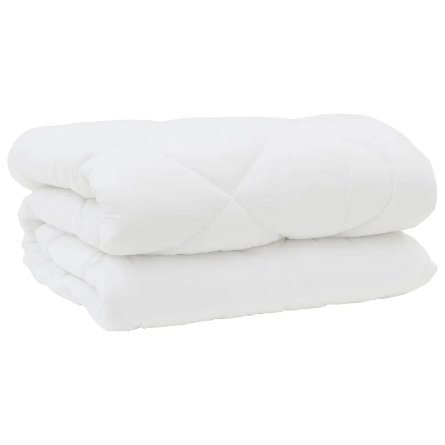 Couette avec Oreillers 3 pcs Blanc Microfibre et Plumes D'oie - 4