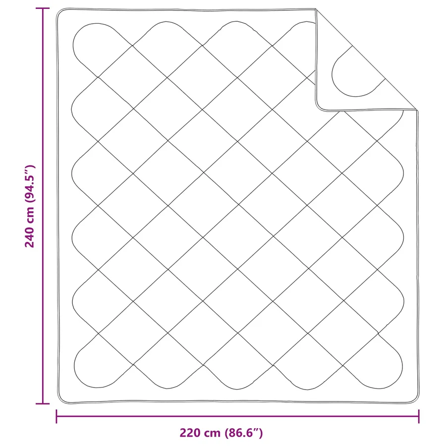 Duvet d'été simple avec oreiller 3 pcs Blanc Microfibre - 8