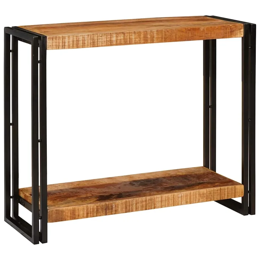 Table console Marron 90 x 33 x 75 cm Bois de mangue massif - 2