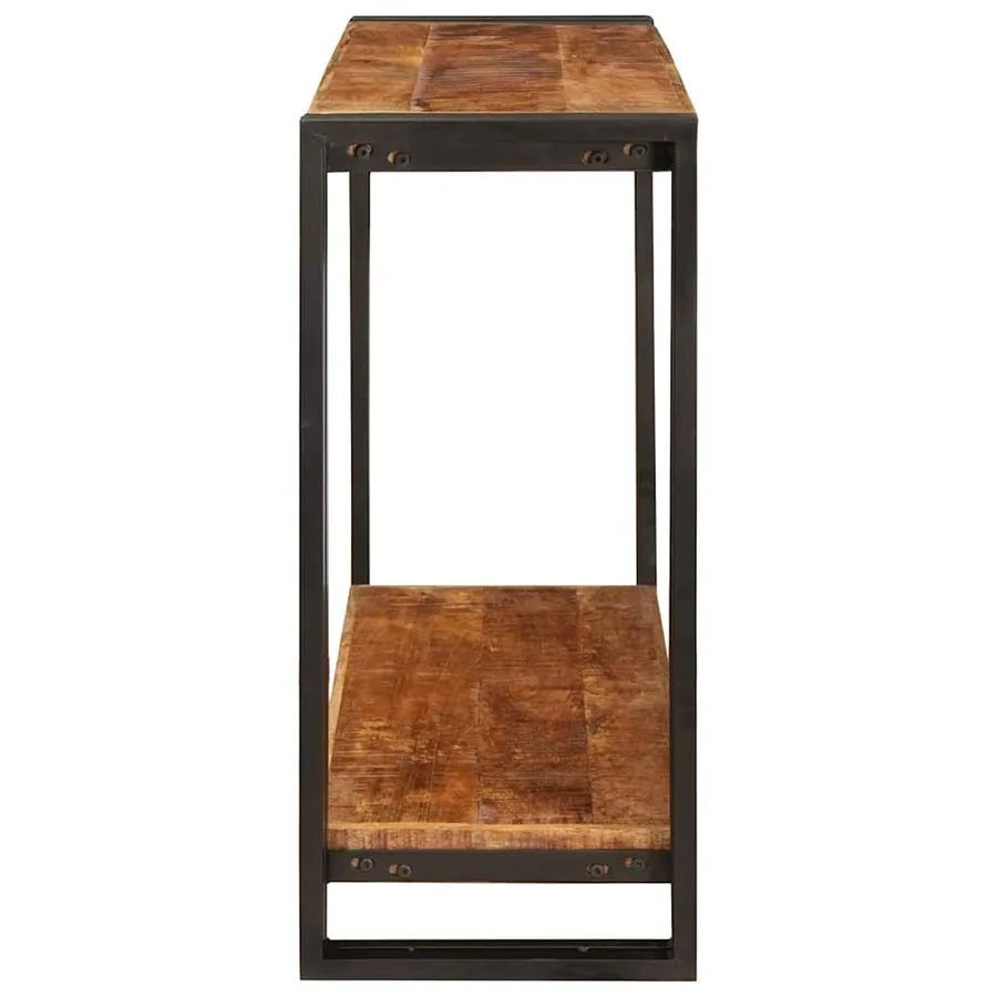 Table console Marron 90 x 33 x 75 cm Bois de mangue massif - 4