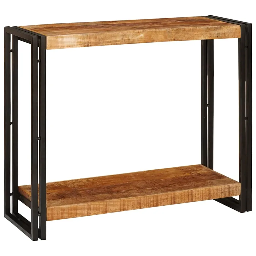Table console Marron 90 x 33 x 75 cm Bois de mangue massif - 5