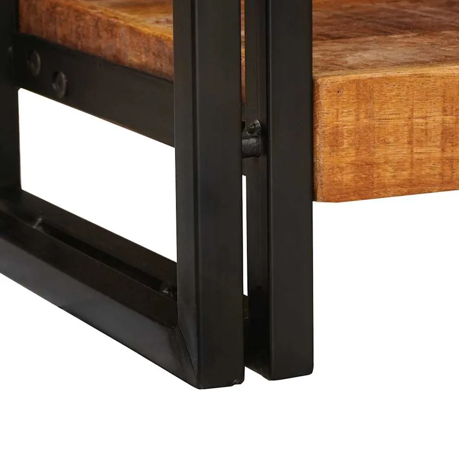 Table console Marron 90 x 33 x 75 cm Bois de mangue massif - 6