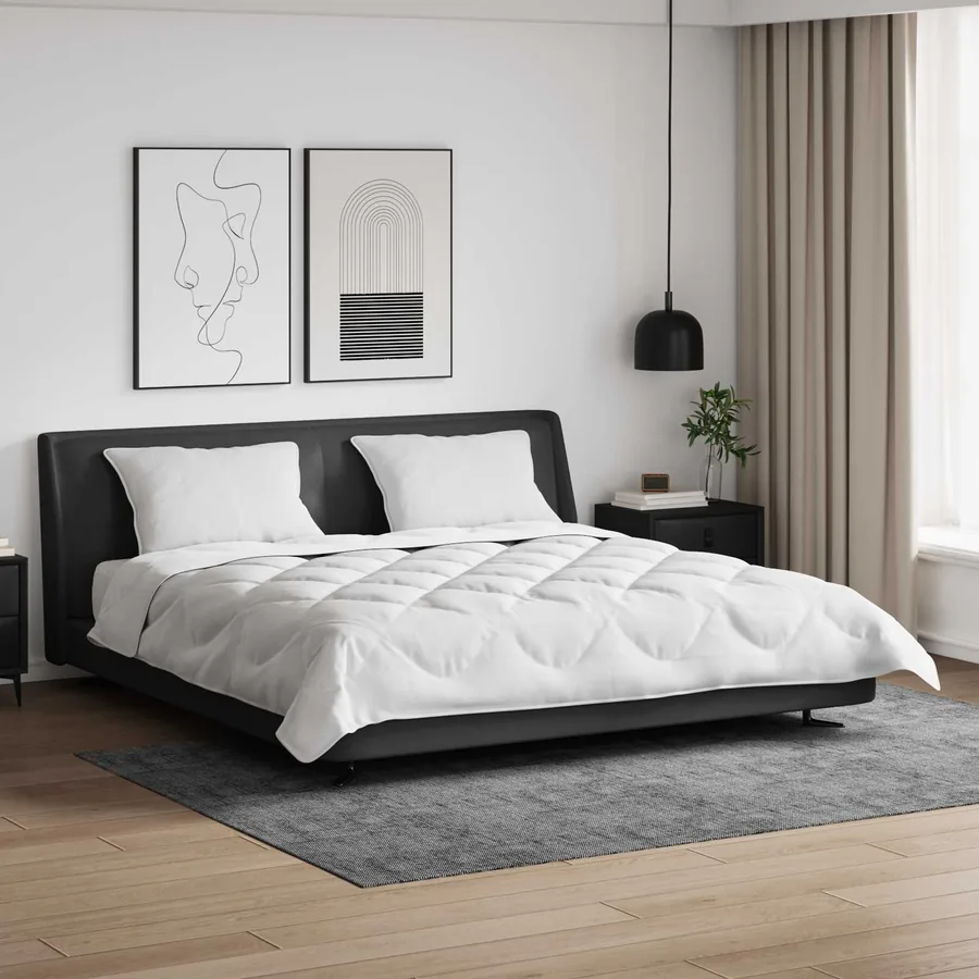Couette avec oreiller 3 pcs Blanc Microfibre