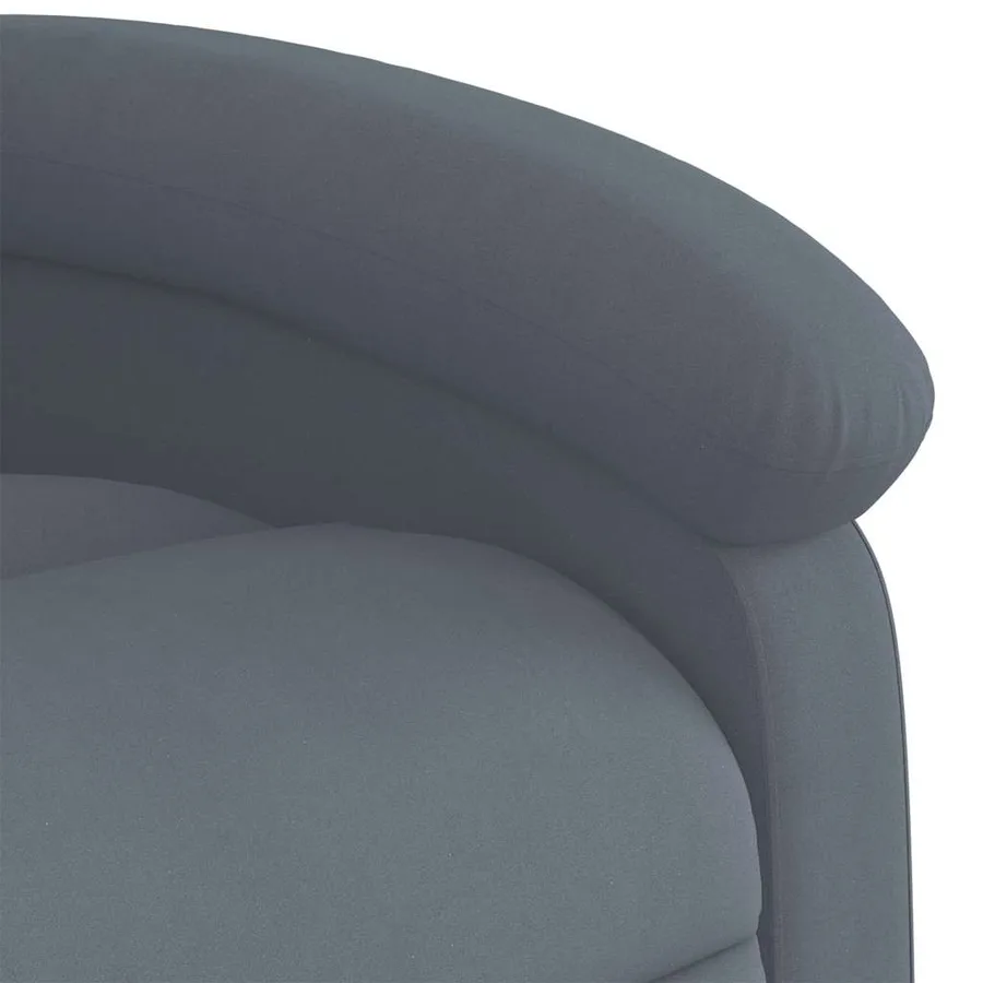 Fauteuil de massage inclinable velours gris foncé - 9