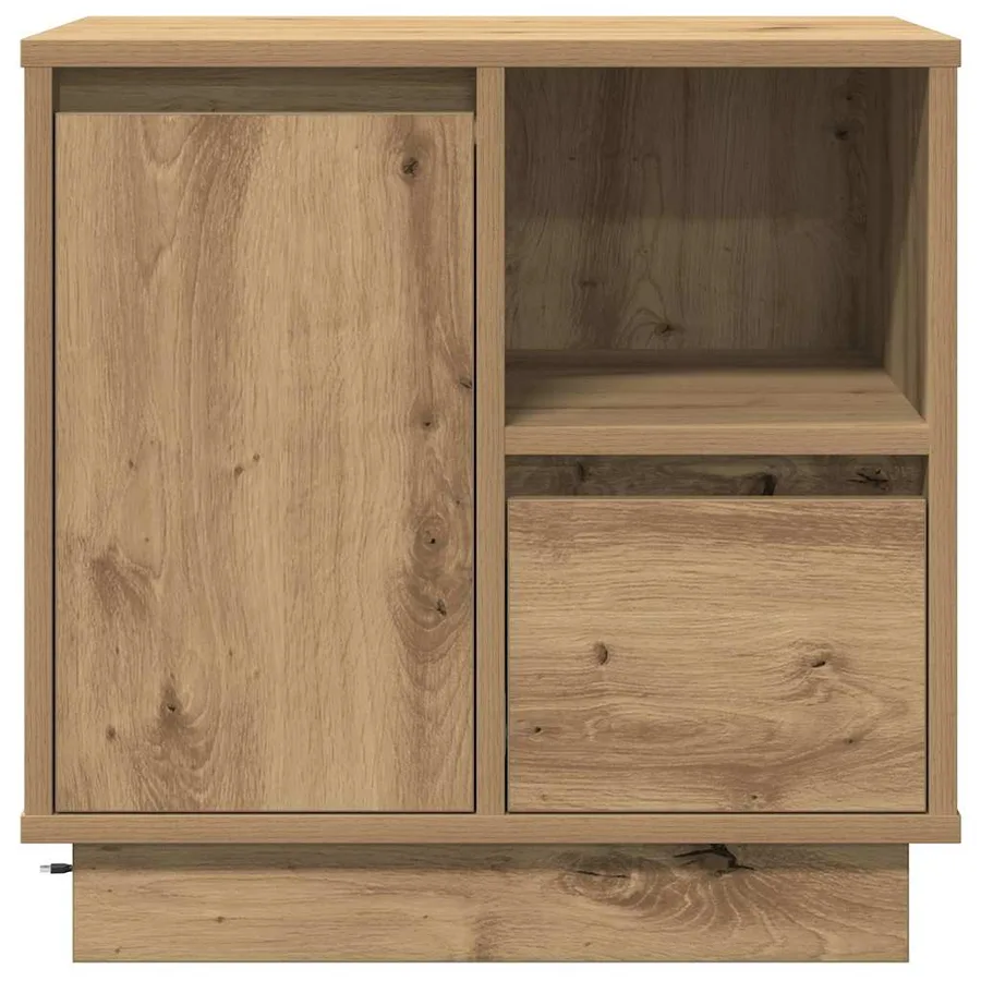 Cabinet de chevet Chêne artisanal 50 x 34,5 x 50 cm. - 6