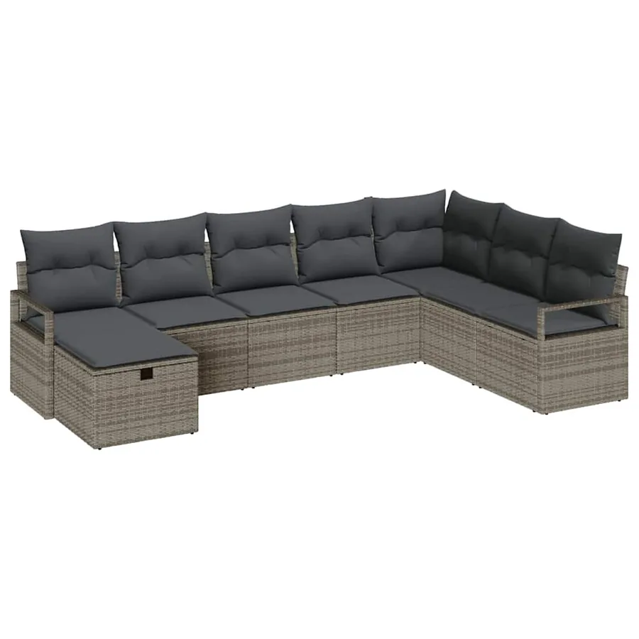 Ensemble de Canapés avec coussin 5 pcs polyrotin - 2