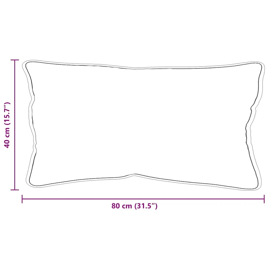 Oreiller 2 pcs Blanc 80 x 40 x 20 cm Coton et polyester - 10