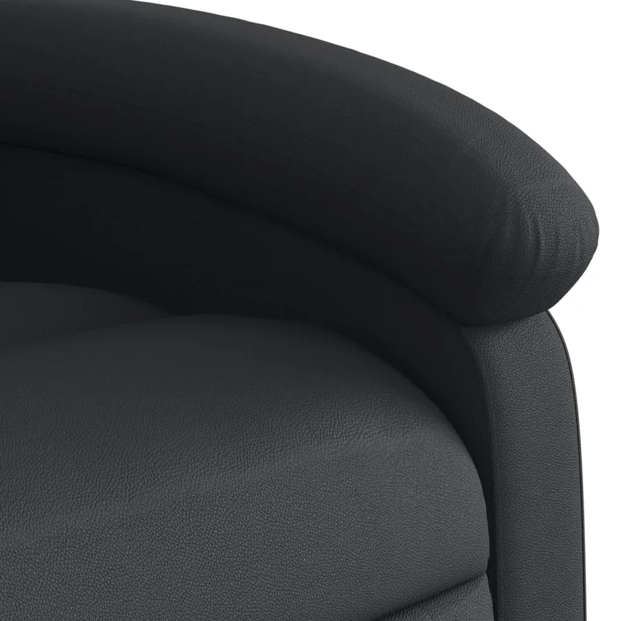 Fauteuil de massage inclinable noir cuir véritable - 9