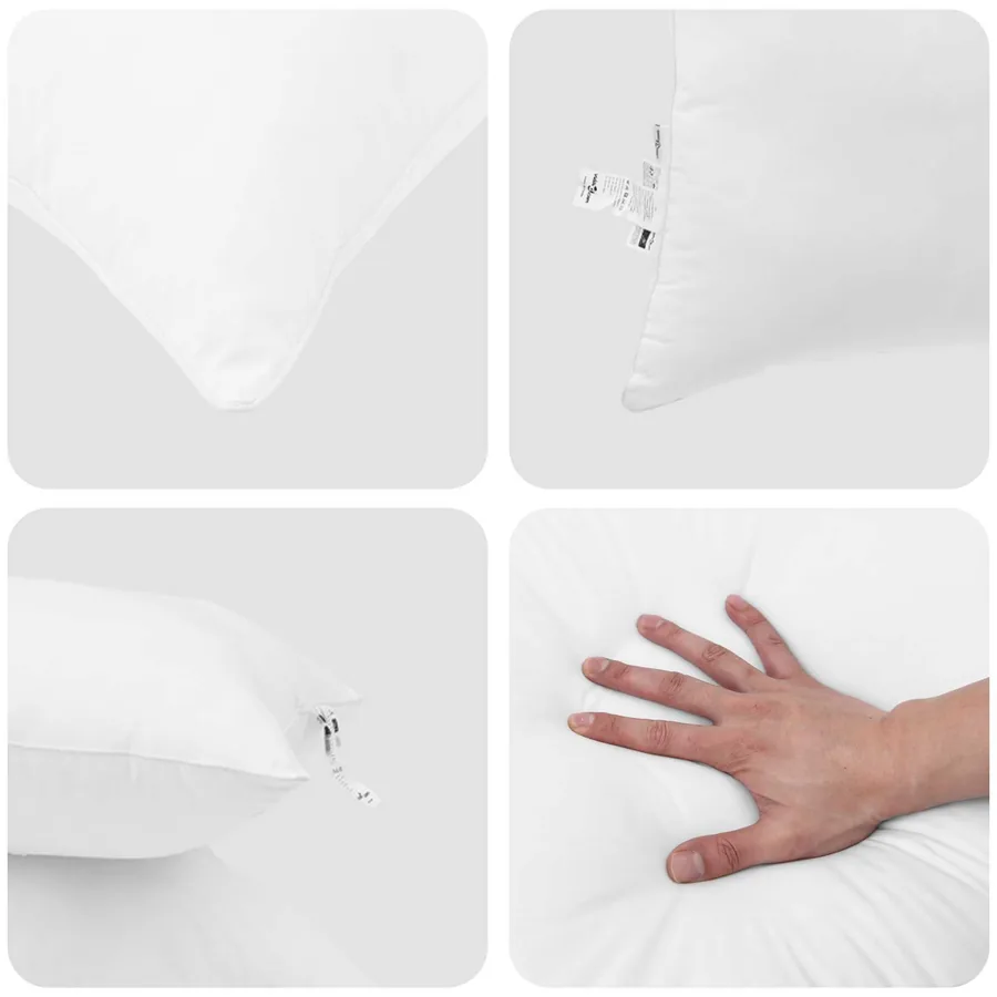 Couette avec oreiller 3 pcs Blanc Microfibre - 7