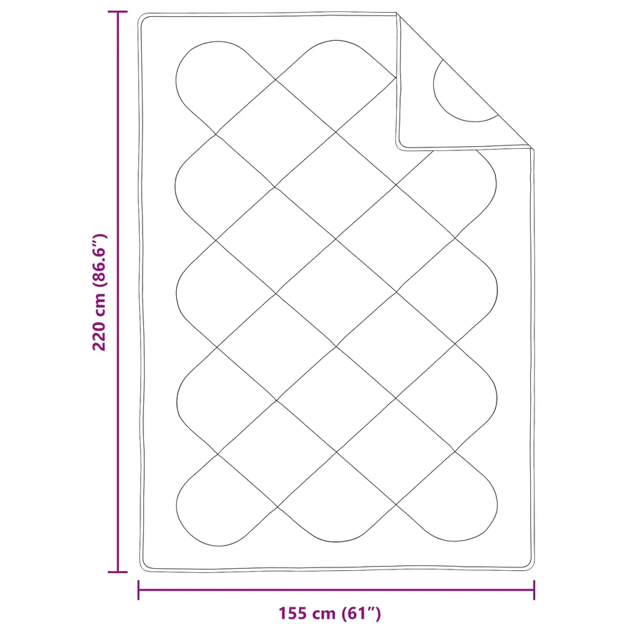 Ensemble de Duvet avec oreiller 2 pcs Blanc Microfibre - 8