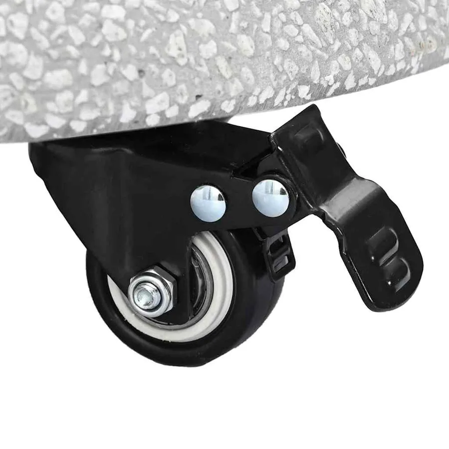Pied de parasol 21kg Gris clair Béton Rond - 10