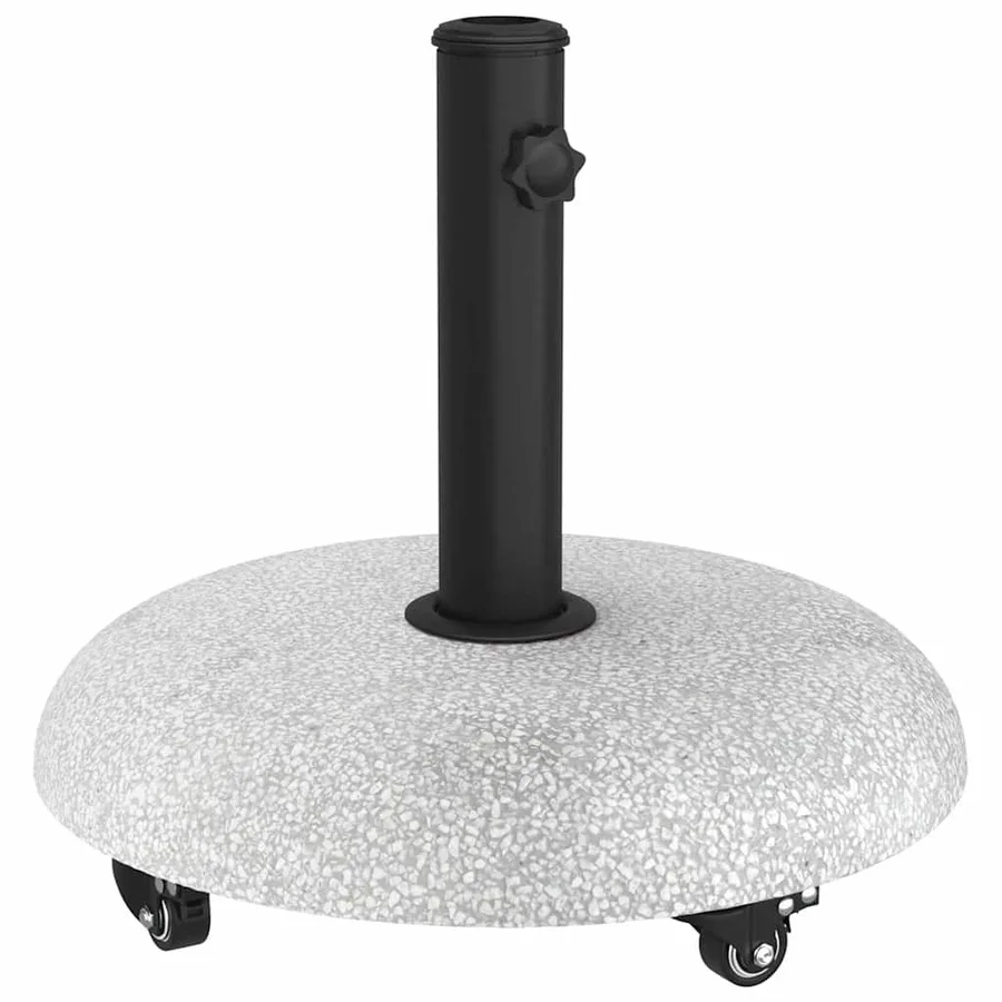 Pied de parasol 21kg Gris clair Béton Rond - 2