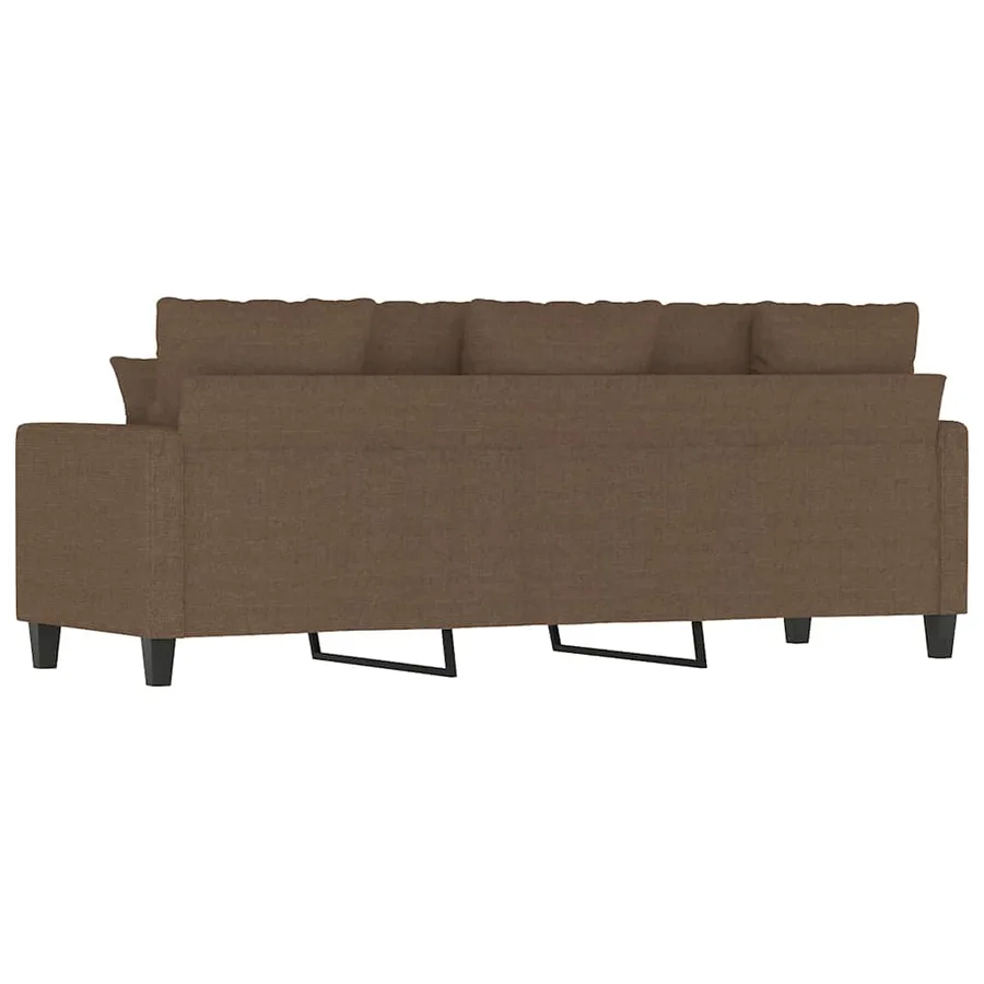 Canapé à 3 places Marron 180 cm Tissu - 6