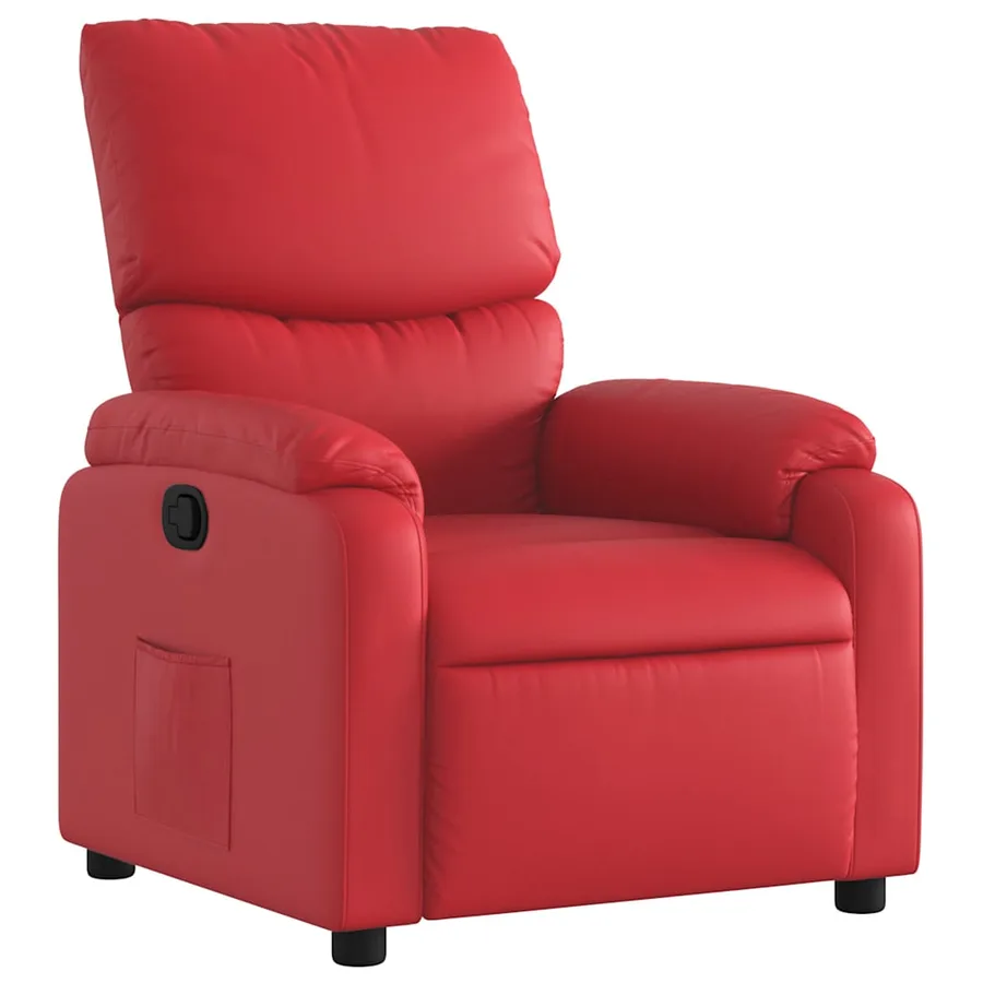 Fauteuil inclinable Rouge Similicuir - 2