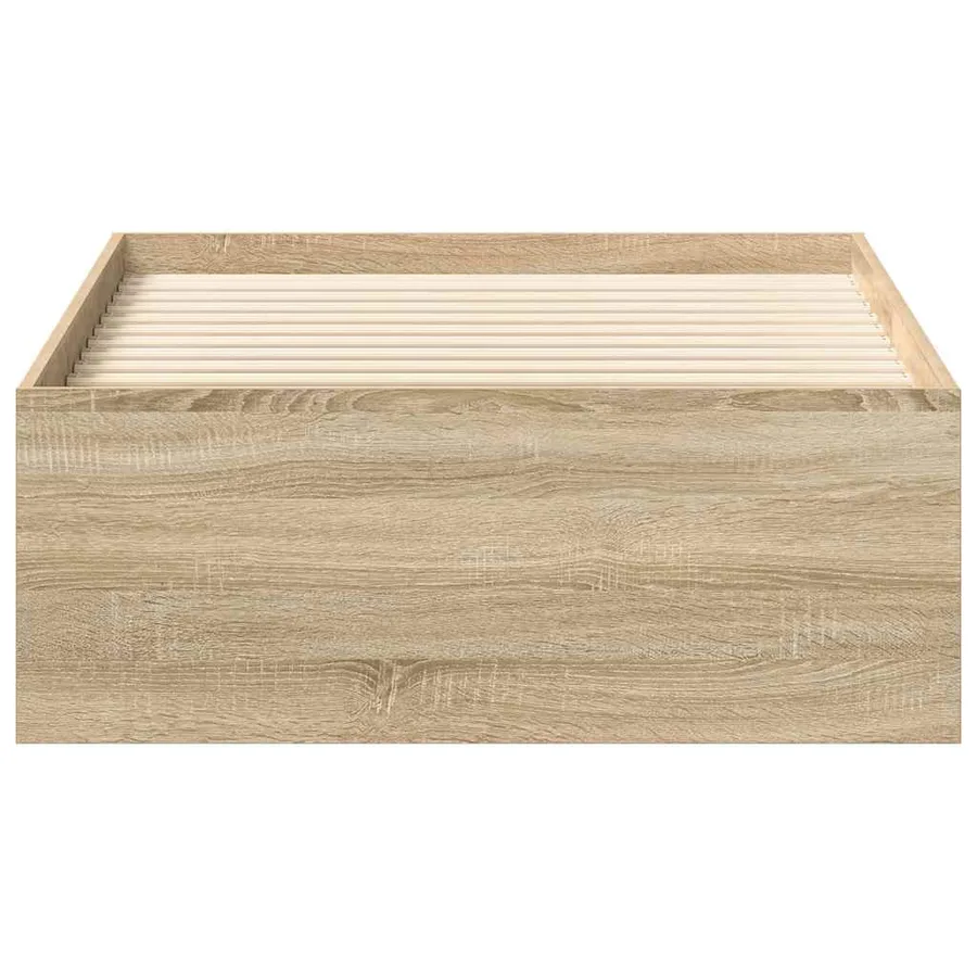 Cadre de lit sans matelas chêne sonoma 90x190 cm - 5