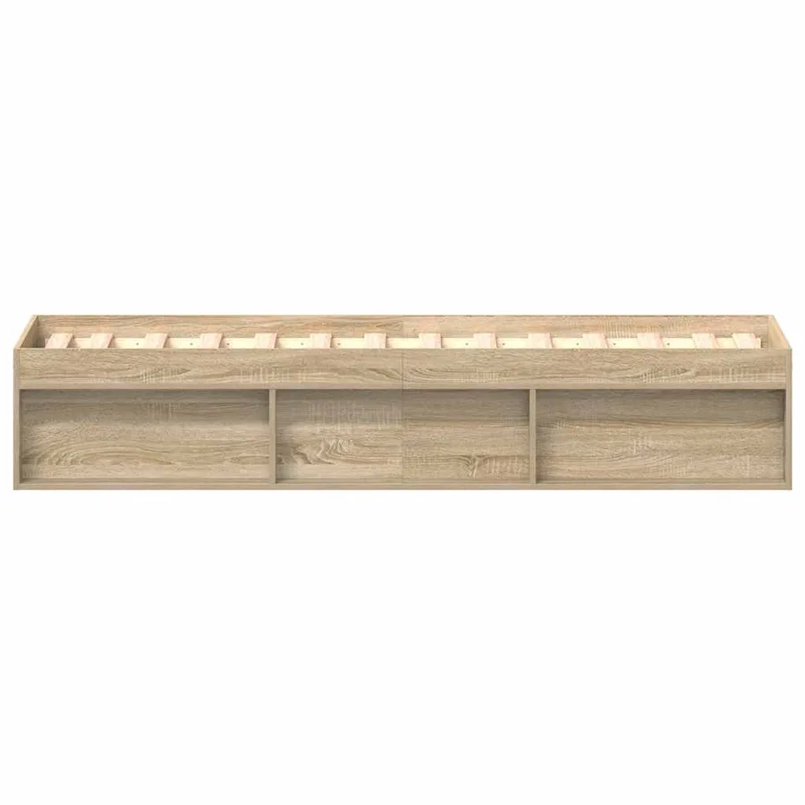Cadre de lit sans matelas chêne sonoma 90x190 cm - 6