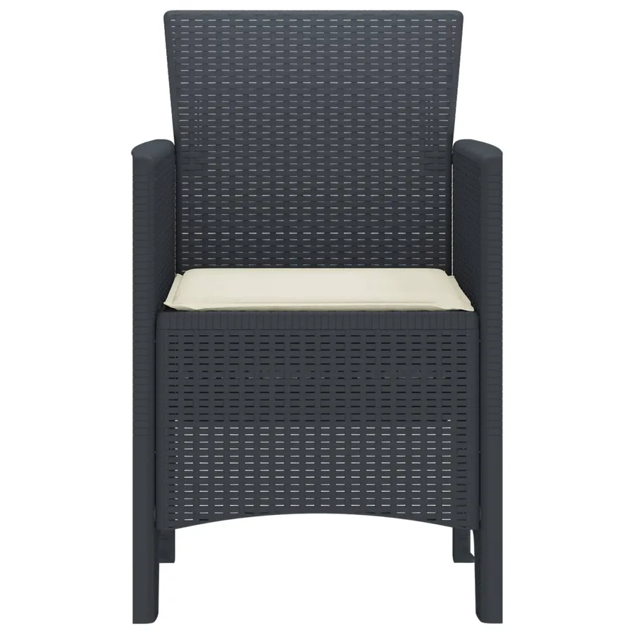 Chaise de jardin 2 pcs Anthracite 53 x 49 x 85 cm Polypropylène - 3