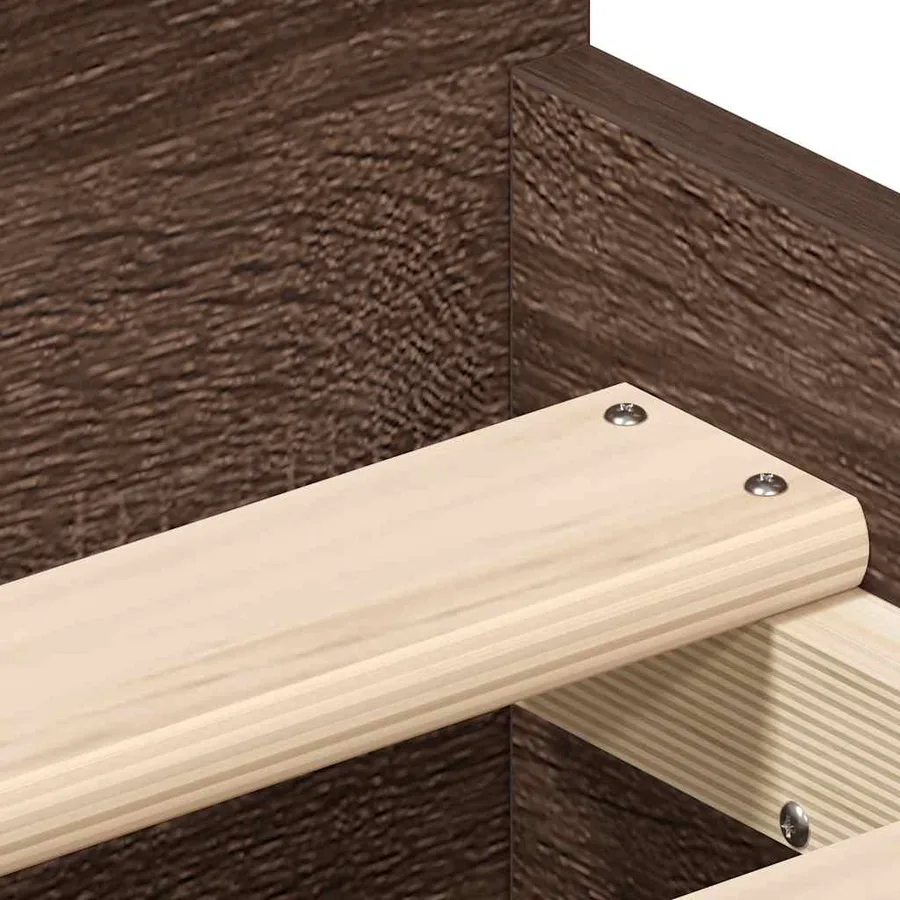 Cadre de lit sans matelas chêne marron 90x200 cm - 9