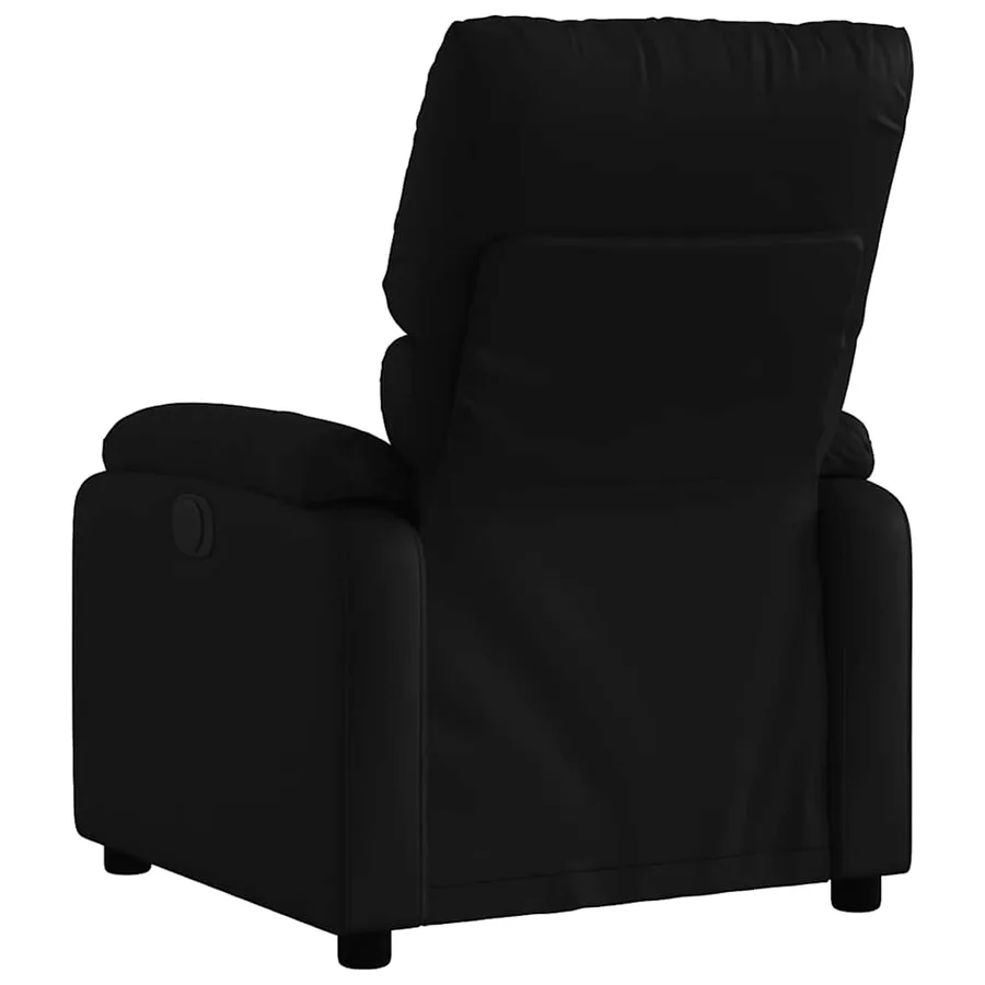 Fauteuil de massage inclinable noir similicuir - 4