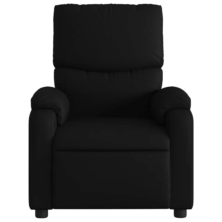 Fauteuil de massage inclinable noir similicuir - 7