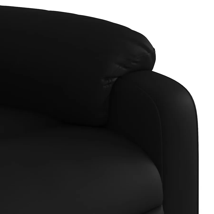 Fauteuil de massage inclinable noir similicuir - 9