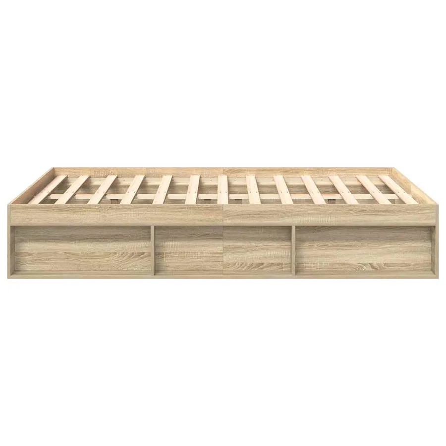 Cadre de lit sans matelas chêne sonoma 120x190 cm - 6