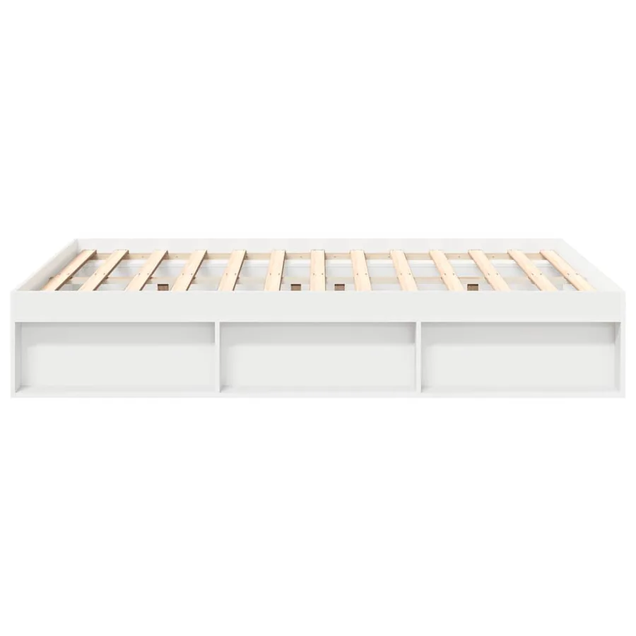 Cadre de lit sans matelas blanc 120x190 cm - 6