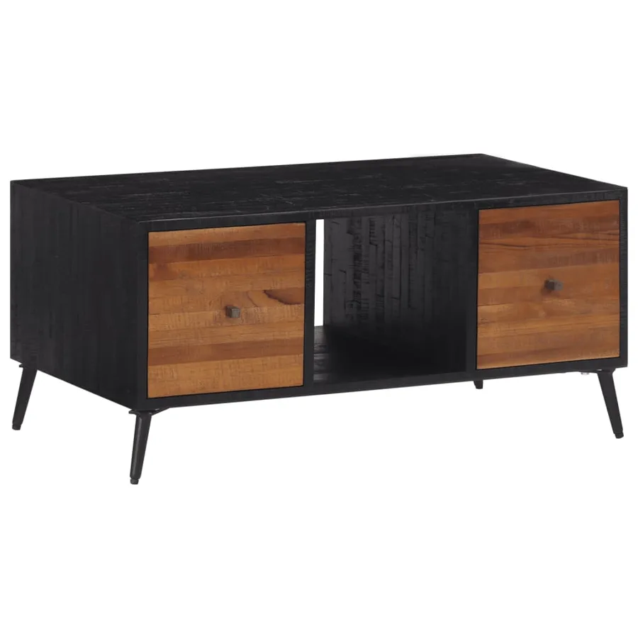 Table basse 90x50x41 cm teck de récupération massif - 11