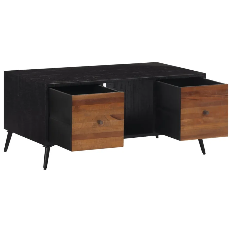 Table basse 90x50x41 cm teck de récupération massif - 2