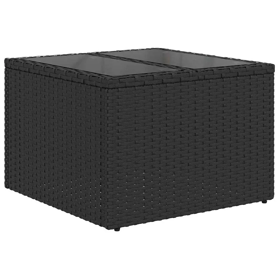 Ensemble de Canapés avec coussin 9 pcs Noir et Crème polyrotin - 6