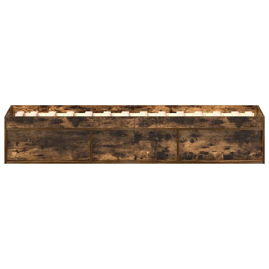 Cadre de lit sans matelas chêne fumé 90x190 cm - 6