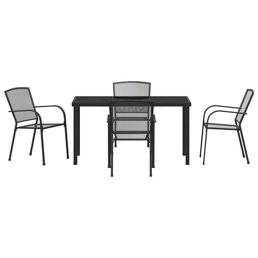 Ensemble de salle à manger pour jardin 5 pcs Anthracite - 7