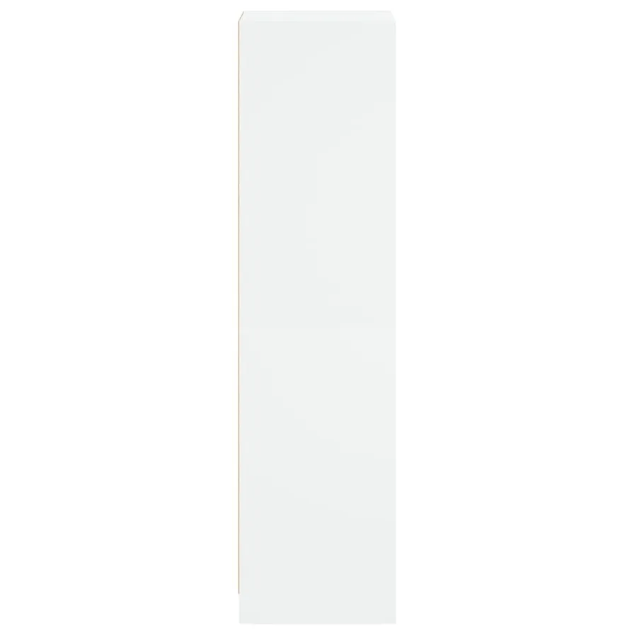 Buffet avec porte en verre blanc 35x37x142 cm - 7