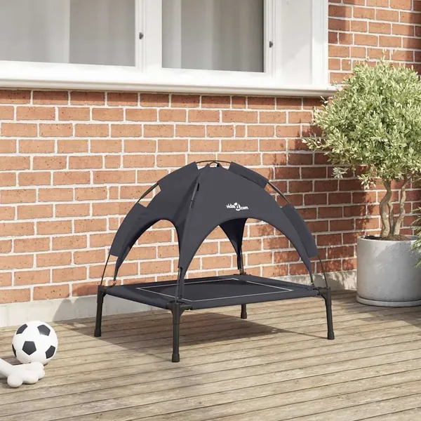 Lit pour Chien Noir 63 x 49,5 x 60 cm Acier