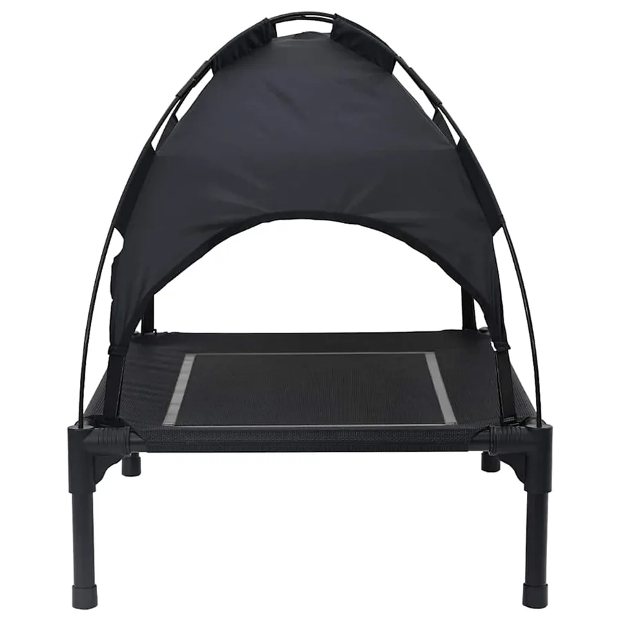 Lit pour Chien Noir 63 x 49,5 x 60 cm Acier - 5