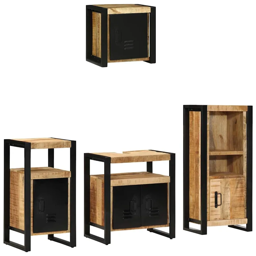 Ensemble de mobilier de salle de bain avec tiroir 4 pcs - 3