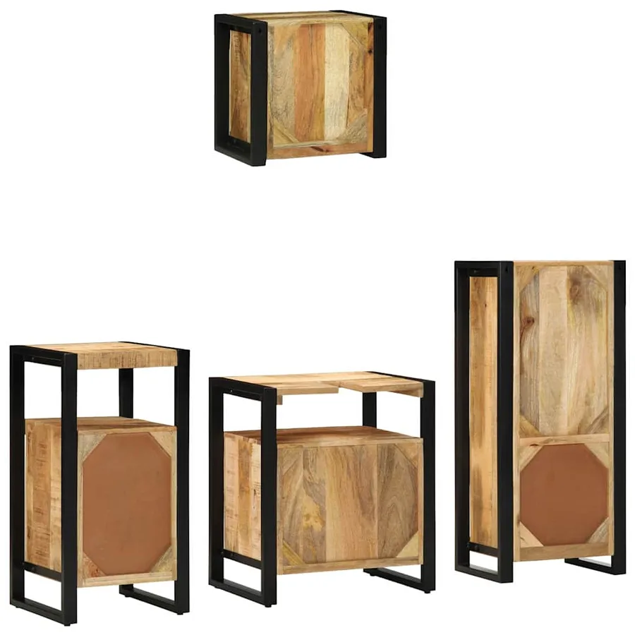 Ensemble de mobilier de salle de bain avec tiroir 4 pcs - 9