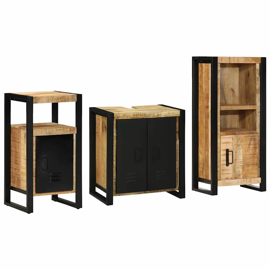 Ensemble de mobilier de salle de bain avec tiroir 3 pcs - 2
