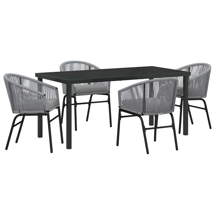 Ensemble de salle à manger pour jardin 5 pcs Anthracite - 2