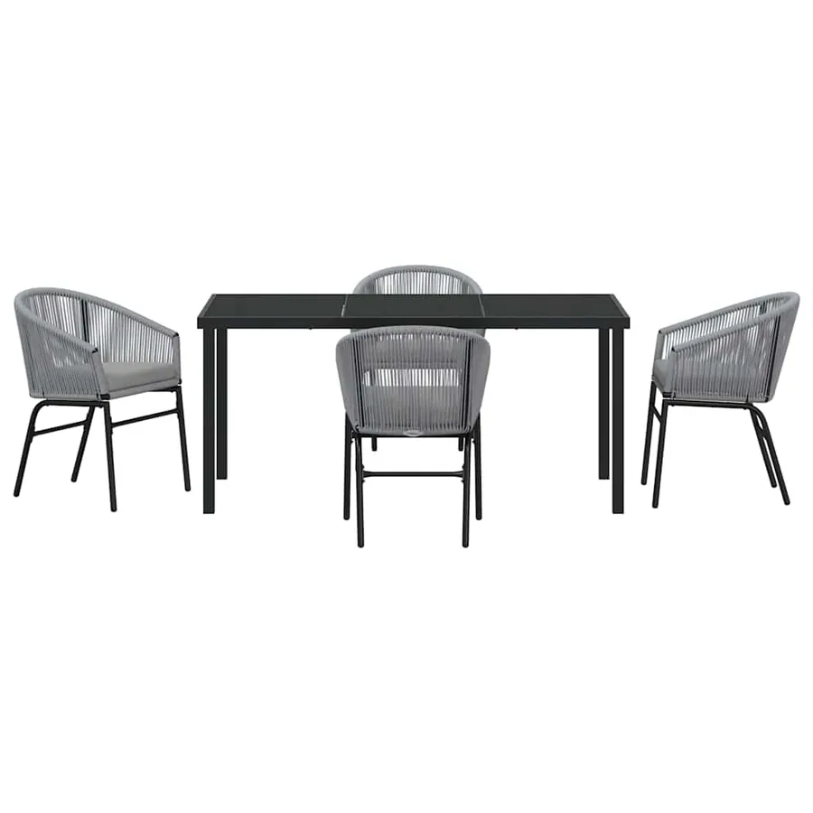 Ensemble de salle à manger pour jardin 5 pcs Anthracite - 7