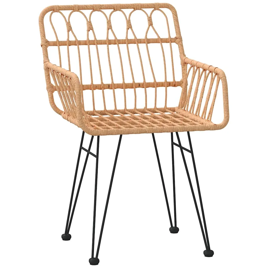 Ensemble de salle à manger pour jardin 5 pcs Marron - 6