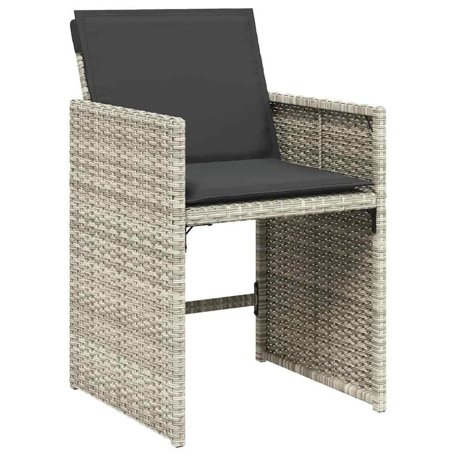 Ensemble de salle à manger pour jardin 5 pcs Gris clair - 6