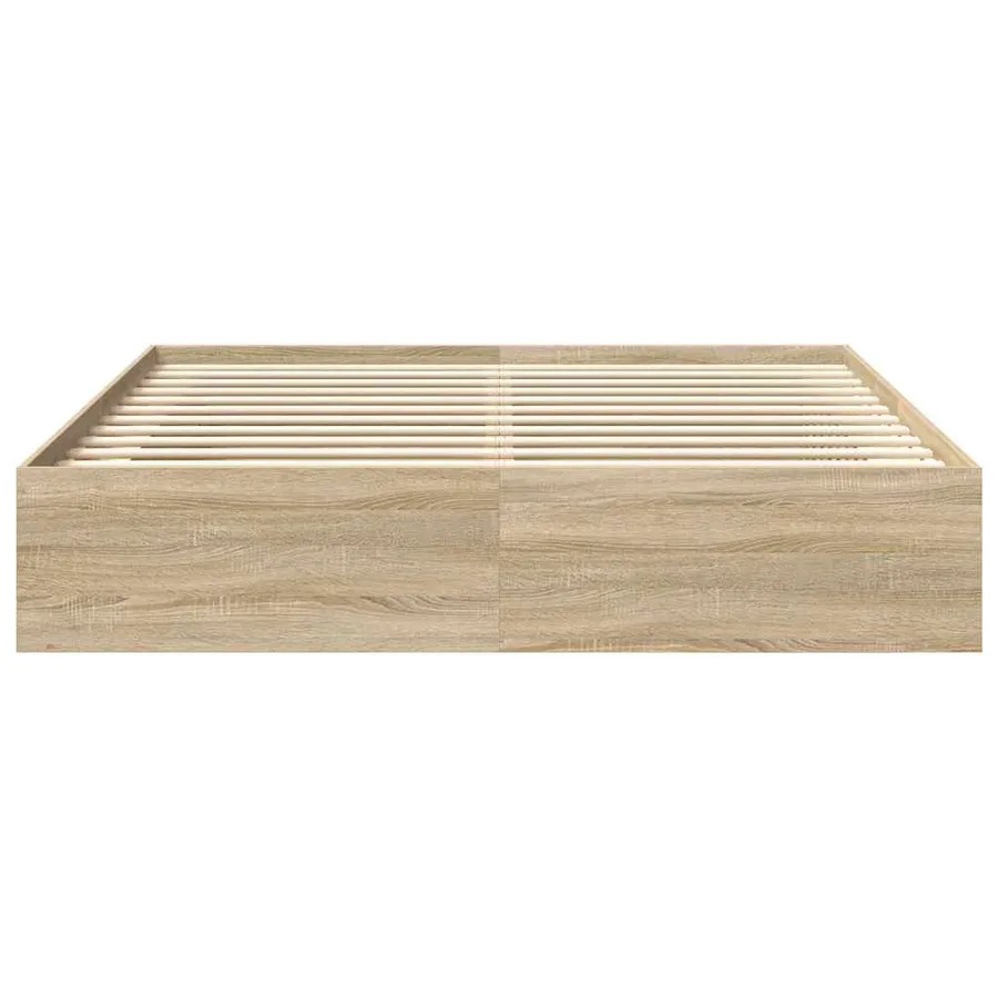 Cadre de lit sans matelas chêne sonoma 200x200 cm - 5